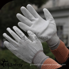 SRSAFETY 13g nylon & carbon fiber liner coated PU ESD work glove